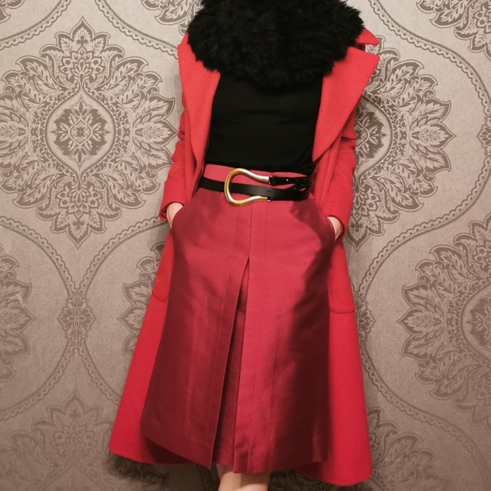 J CREW SILK WOOL JEWEL TONE SKIRT